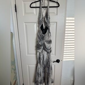 Leopard Print Halter Maxi Dress Oh Polly